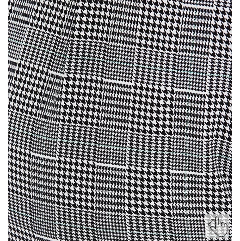 TORRID BLACK PLAID HOUNDSTOOTH SELF TIE TAPERED PANT - Picture 2 of 7